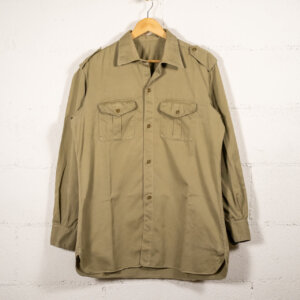 Camicia Vintage Unisex Militare – Modello Utility con Tasche / Taglia M