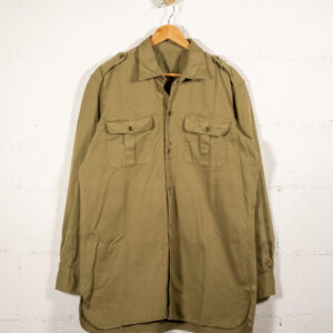 Camicia Vintage Unisex Militare Verde – Modello Utility in Cotone con Tasche / Taglia XL